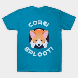 Corgi Sploot Design - Cute Funny Gift for Dog Owners T-Shirt